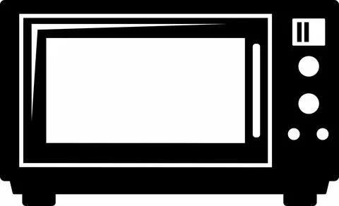 Microwave Oven Icon in flat style. Vector Illustration Stock Illustration