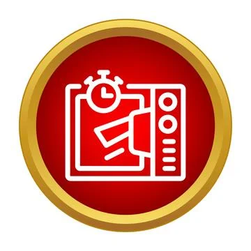 Microwave oven icon timer concept preparing food Stockillustratie