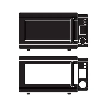 Microwave Oven icon Vector Illustration. Flat Sign Stock Illustration