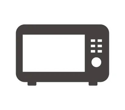 Microwave oven icon on white background Stock Illustration
