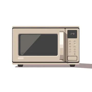 Microwave oven isolated on a white background. Vector illustration. Stock Illustration