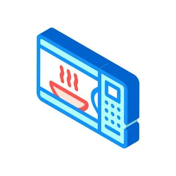 Microwave oven isometric icon vector symbol illustration Stockillustratie