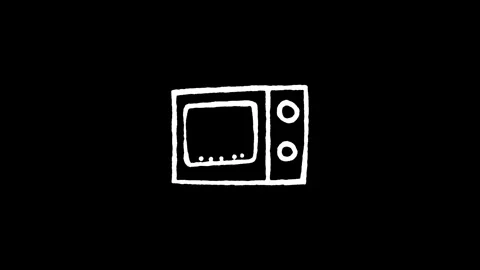 Microwave Oven Kitchen Appliance Icon Stock Footage 345592470