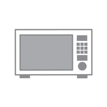 Microwave oven kitchen on white background. Kitchen appliance isolated electric Stock Illustration