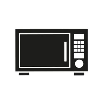 Microwave oven kitchen on white background. Kitchen appliance isolated electric Stock Illustration