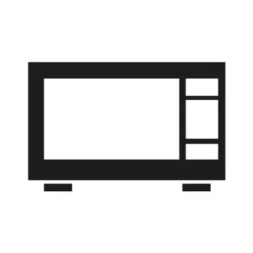 Microwave oven kitchen on white background. Kitchen appliance isolated electric Stock Illustration