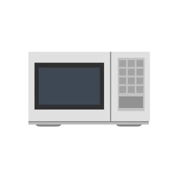 Microwave oven kitchen on white background. Kitchen appliance isolated electric Stock Illustration