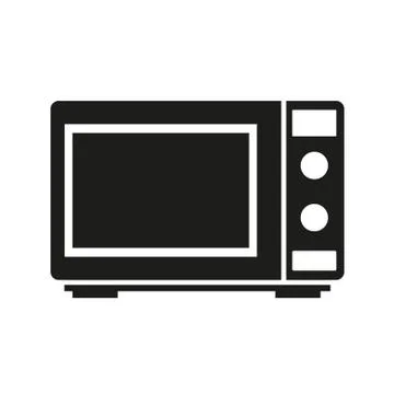 Microwave oven kitchen on white background. Kitchen appliance isolated electric Stock Illustration