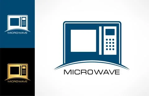 Microwave oven logo vector Stock Illustration
