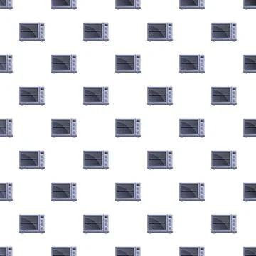 Microwave oven pattern creating kitchen appliance background Stock Illustration