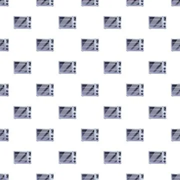 Microwave oven pattern creating kitchen appliance background Stock Illustration