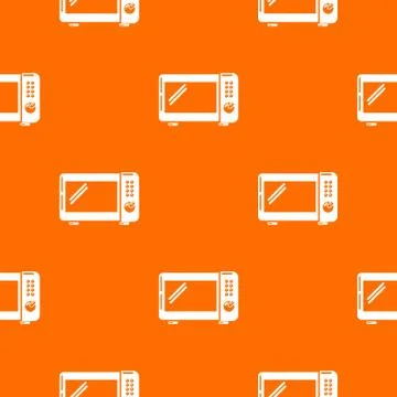 Microwave oven pattern orange Stock Illustration
