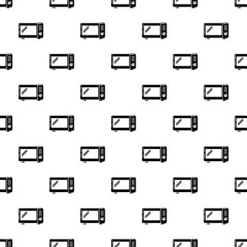 Microwave oven pattern seamless Stock Illustration
