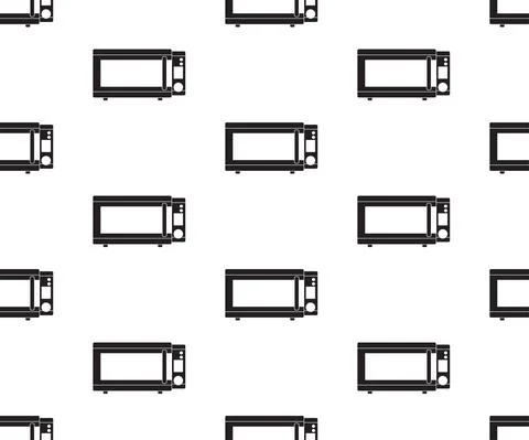 Microwave Oven Seamless Stock Illustration