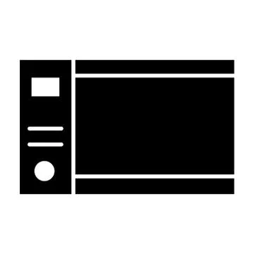 Microwave oven solid icon. Appliance vector illustration isolated on white Stock-Illustration