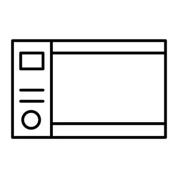 Microwave oven thin line icon. Appliance vector illustration isolated on white Stock-Illustration