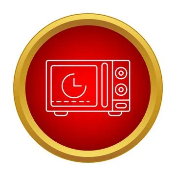 Microwave oven with timer cooking process icon Stockillustratie