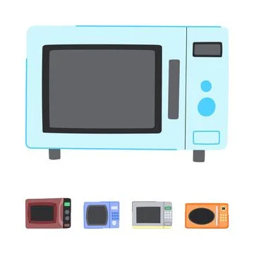 Microwave ovens collection for modern kitchen appliances Stock Illustration