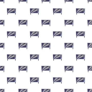 Microwave ovens creating seamless pattern background Stock Illustration