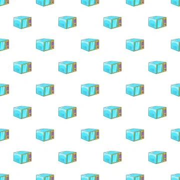 Microwave pattern, cartoon style Stock Illustration