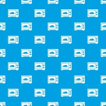 Microwave pattern seamless blue Stock Illustration