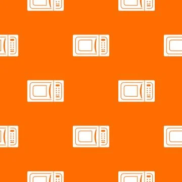 Microwave pattern vector orange Stockillustratie