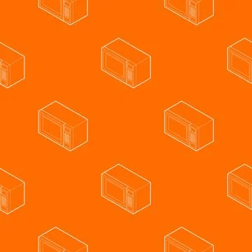 Microwave pattern vector orange Stock Illustration
