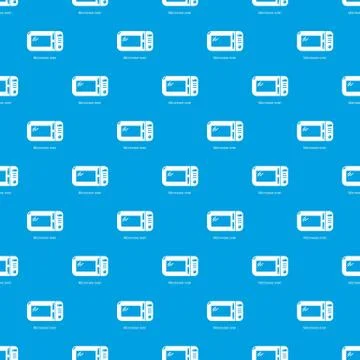 Microwave pattern vector seamless blue Stock Illustration