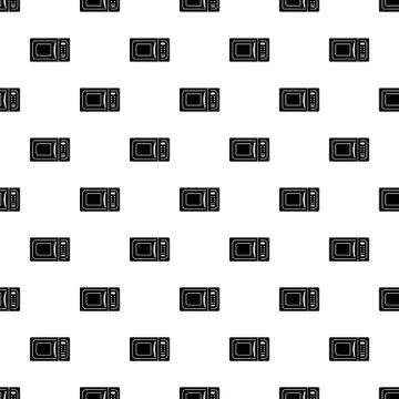 Microwave pattern vector seamless Illustrazione stock