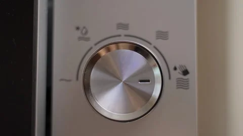 Microwave power selection, close-up. Power regulator Stock Footage 324518354