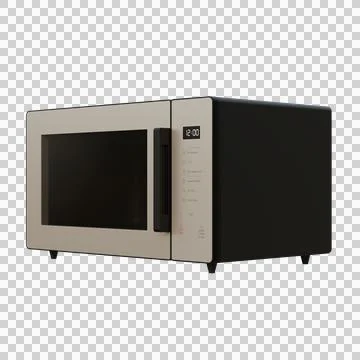 Microwave Right Side View 3D Render Illustration Stock Illustration