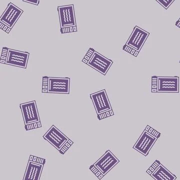 Microwave safe label product caution glyph vector seamless pattern Stock Illustration
