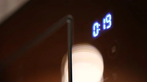 Microwave, timer. the concept of cooking semi-finished products. Stock Footage 234821181