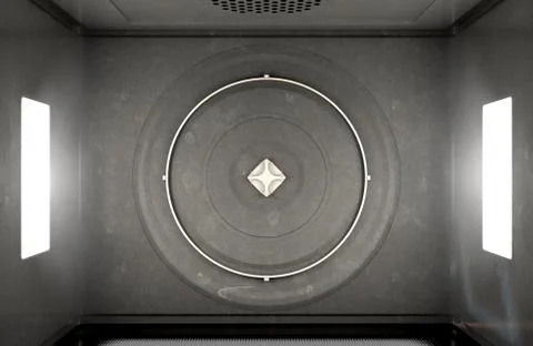 Microwave Top View Illustrazione stock