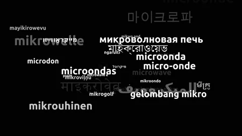 Microwave Translated in 36 Worldwide Languages Endless Looping 3d Zooming Wor Video stock 145207945