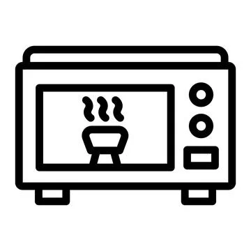 Microwave Vector Icon Design Illustration Stock Illustration