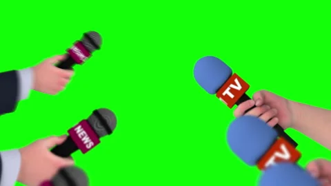 Mics in hands Stock Footage 90519466