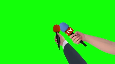 Mics in hands 스톡 동영상 90528874