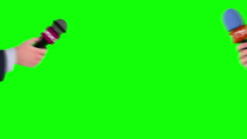 Mics in hands Stock Footage 90528877