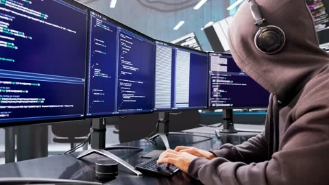 Mid-Age Caucasian Man Using Computer Stock Footage 321957502