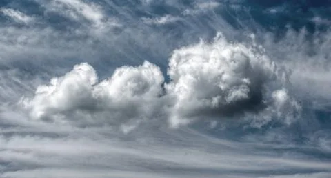 Mid and high clouds Stock Photos