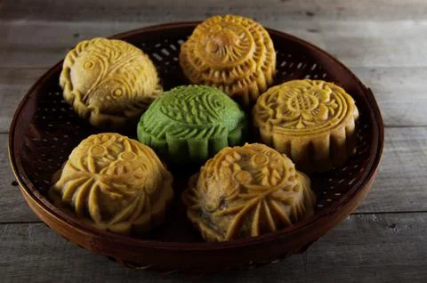 Mid Autumn Moon Cake Stock Photos