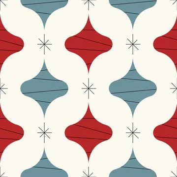 Mid Century Abstract Seamless Pattern Stock Illustration