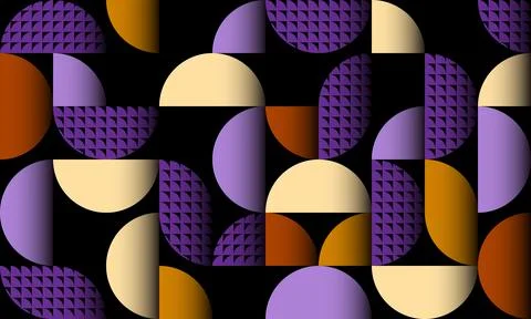 Mid-Century Abstract Vector Pattern Design. Seamless illustration 스톡 일러스트