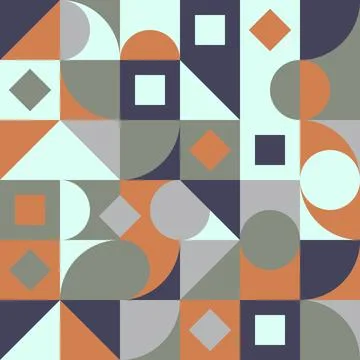Mid-Century Abstract Vector Pattern Design Stock Vector Stock Illustration