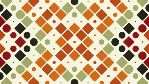 Mid Century Diagonal Geometric Pulsing Shapes Loop Stock-Footage 342610047