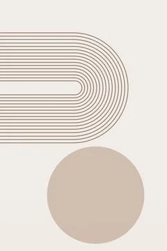 Mid Century Modern Rainbow Background Illustration Stock Illustration