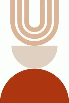 Mid Century Modern Rainbow Background Illustration Stock Illustration