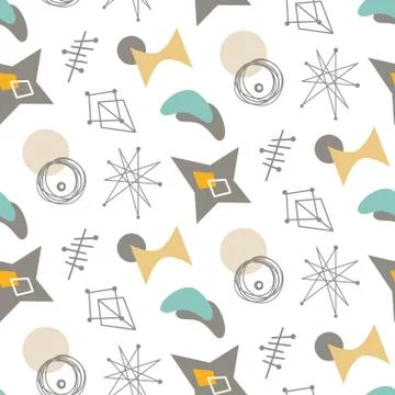 Mid century modern seamless pattern Illustrazione stock