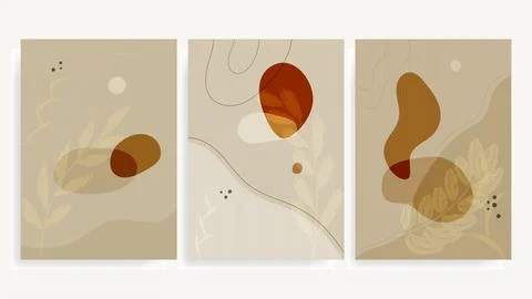 Mid-Century Modern  Vector Background  Set Stock Illustration